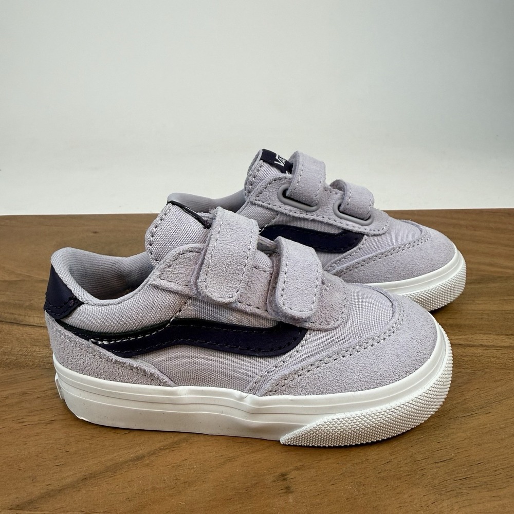 New NIB Little Kids Vans Brooklyn Ls V Purple Skateboarding Sneakers Shoes 6 C